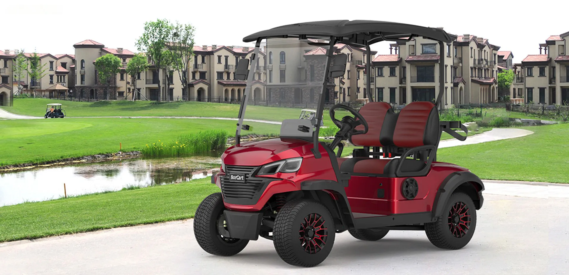 Manufacturer Luxury Electric 2 Seater Club Car for Golf Course 6 Manufacturer Luxury Electric 2 Seater Club Car for Golf Course 5